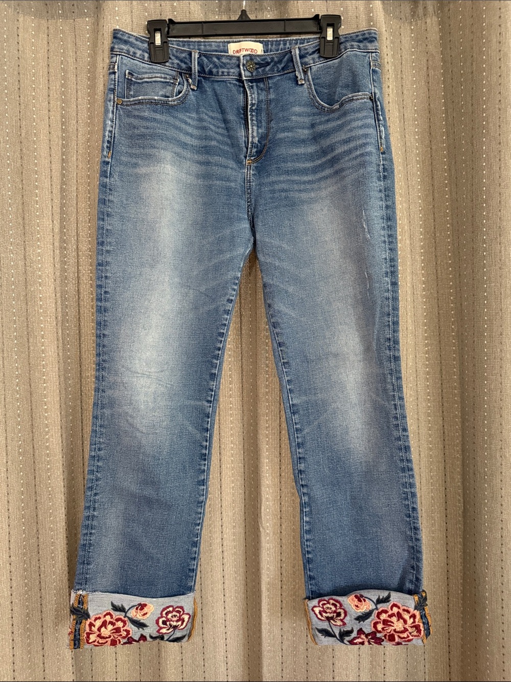DRIFTWOOD Light Blue Denim Jeans with Red Logo